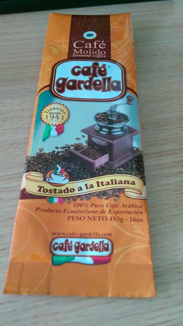 Η συνήθεια τύπωσε τις πλαστικές σακούλες που συσκευάζουν, συσκευασία φασολιών καφέ φερμουάρ