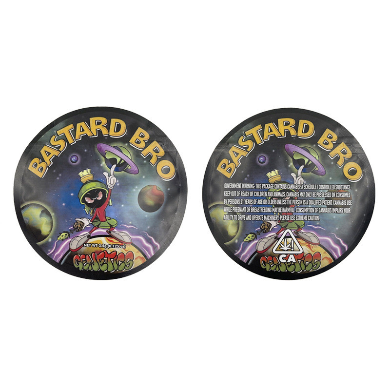 Ο μικτός κύκλος Edibles τεμάχισε τη διαμορφωμένη απόδειξη 3.5g μυρωδιάς τσαντών συσκευασίας φύλλων αλουμινίου Mylar