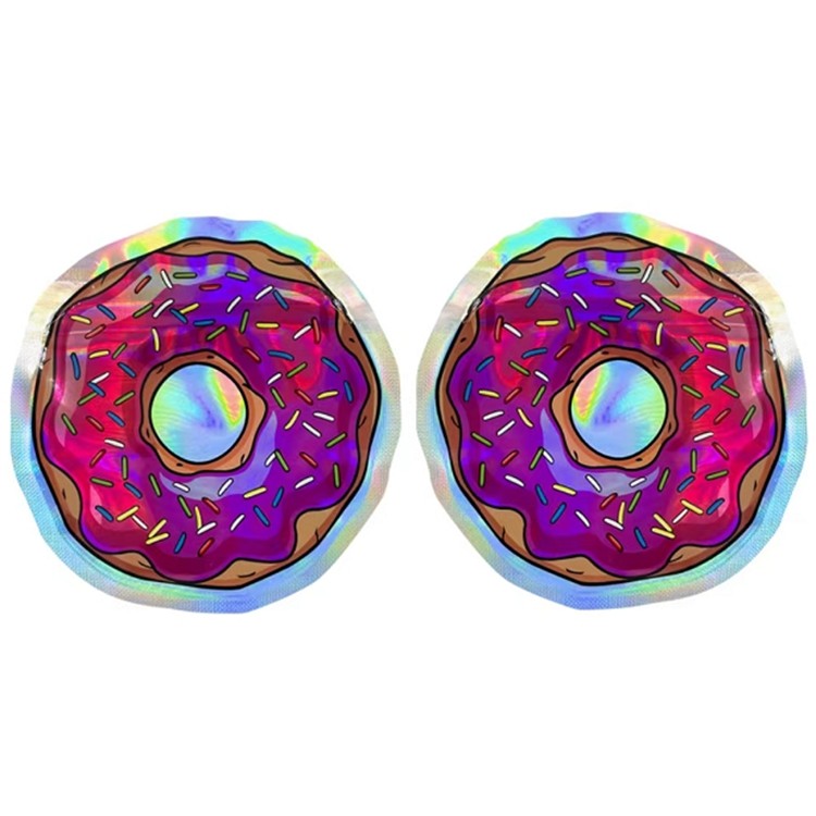 Οι πλαστικές τσάντες Mylar Edibles απόδειξης μυρωδιάς ανθίζουν τις ολογραφικές στρογγυλές τσάντες 3.5G μορφής σπόρων