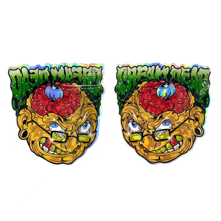 Ανώμαλη Resealable πλαστική σακούλα καραμελών τσαντών Mylar κλειδαριών φερμουάρ