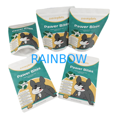 Χονδρική πώληση χονδρικής πώλησης Custom Stand Up Re-Sealable Mylar Bags Digital Print Kraft Paper Pouch για κατοικίδια σκυλιά