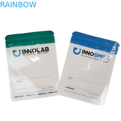 Προσαρμόσιμη τσάντα φερμουάρ λογότυπου για οδοντιατρικούς ευθυγραμμιστές με θερμική σφραγίδα και σαφή πλαστική τσάντα Mylar